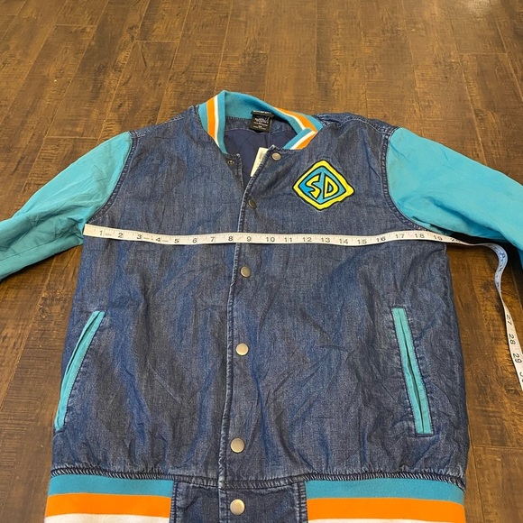 Scooby Doo Box lunch Mystery Machine denim Varsity jacket - Picture 3 of 11